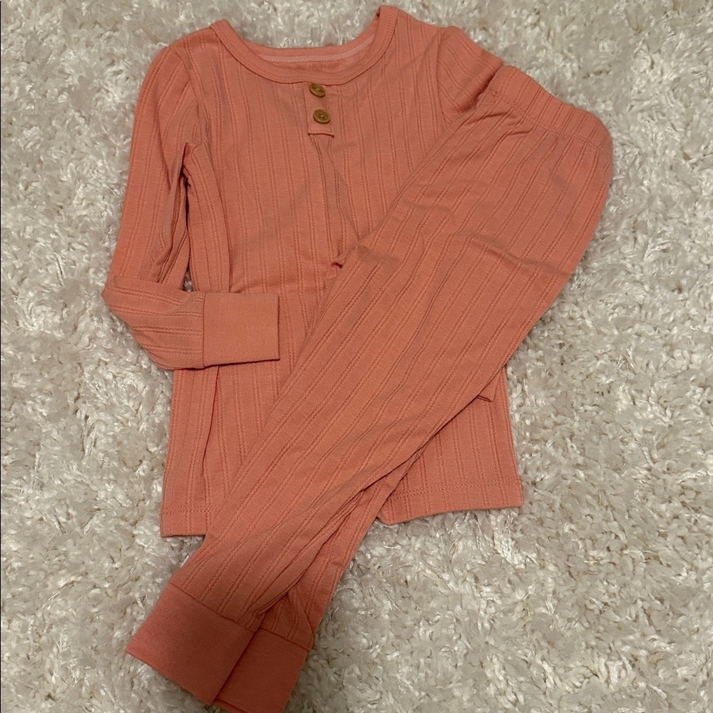 Cloud Island Kids Pajama Set in Coral